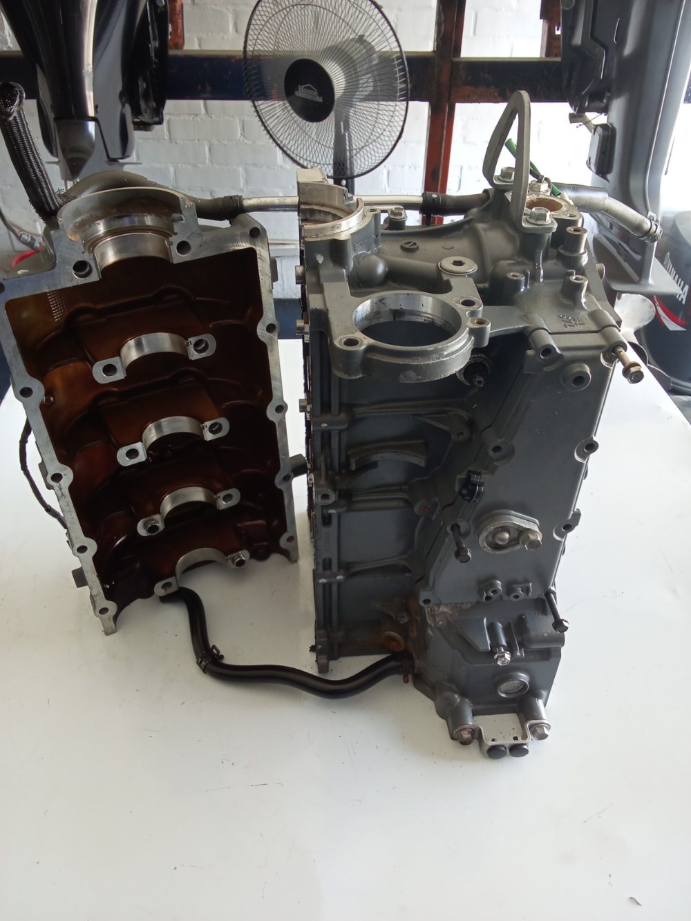 Bloque de cilindros y tapa carter Suzuki 90Hp B